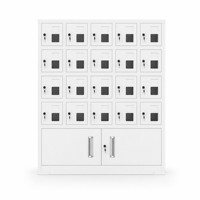 Armoire de recharge pour téléphones portables à 22 compartiments avec serrure à clé et blindage des signaux pour salles de réunion confidentielles OEM