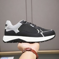 Chaussures Décontractées Sportives Homme Printemps-Été-Automne-Hiver, Mocassins de Course Lumineux Tendance Mode en Cuir de Vachette, Souples et Rehaussantes