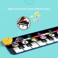 Educational Music Pad Portable Musical Instrument Electric Pedal Piano Keyboard Mat Musical Floor Mat for Kids