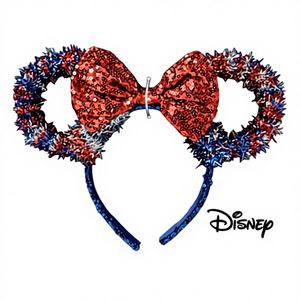Disney H.E.R. al por Mayor Paquete de 150 Diademas Ajustables con Lentejuelas de Minnie Mouse, Aspecto Metálico, Día de la Independencia, Mujeres, California, Estados Unidos - Product Image 1