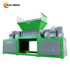 Solid Hard Metal Waste Management Machine Double Shaft Shredder