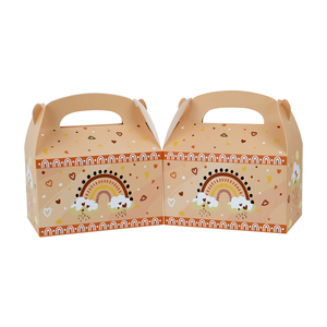 Màu Hồng Cầu Vồng Thiết Kế Hộp Gable Đảng Ủng hộ Goodie Quà Tặng Hộp Giấy Cho Bé Tắm Cô Dâu Đám Cưới Sinh Nhật Nguồn Cung Cấp Bên - Product Image 1