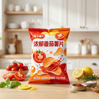 Sachet alimentaire en plastique laminé PE pour chips, avec logo personnalisé en relief, emballage pour chips de pommes de terre, pochette à collation autoportante avec fermeture éclair, commande en gros