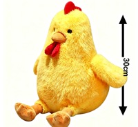 Peluche de poulet mignonne, jouet en peluche doux, poupée d'animaux en peluche, poule assise Kawaii, cadeau de décoration pour la maison des enfants