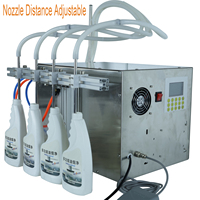 Machine de remplissage semi-automatique à 4 têtes, remplissage par immersion, anti-mousse, pour lait, eau, sauce soja, dégraissant de cuisine, boissons