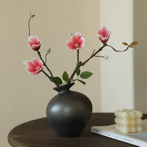 Chinese-Style Mini Realistic <strong>Magnolia</strong> Flower Handmade Dry Branch Zen-Inspired Artificial Floral Art for Christmas Dining <strong>Table</strong> - Product Image 3