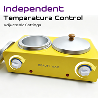 Chauffe-cire double pot 200W 500ml x2 avec contrôle de température indépendant, machine à épiler pour salon, OEM ODM
