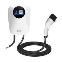 Chargeur mural pour VE 11 kW 16 A Type 2, écran 4,3 pouces, lecteur de carte, contrôle via application Tuya, IP65, câble de 10 m pour usage domestique – Meilleures ventes
