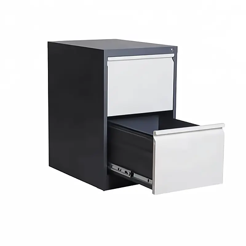 Einfache Montage Büromöbel 2 Schubladen Vertikaler Metall Akten schrank