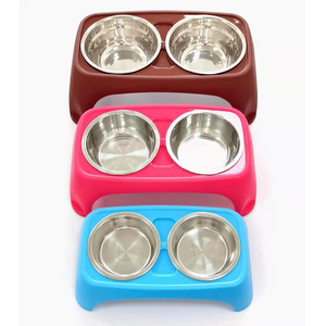 Comedero Doble Elevado Ajustable para Perros, Platos de Acero Inoxidable para Comida y Agua, para Uso en Interiores - Product Image 6
