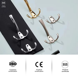 Chất lượng cao bán buôn nhôm kẽm áo quần áo móc tường Hooks cho treo - Product Image 6