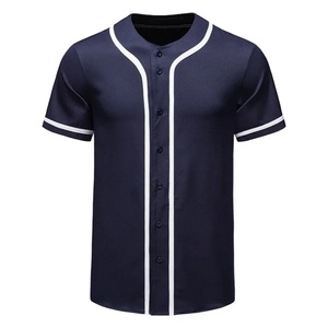 Mens Button <b>Down</b> Baseball Jersey Casual Streetwear Tee Shirt Homme Short Sleeve Team Uniform Baseball T Shirt - Product Image 4