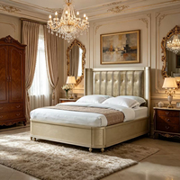 Vente en gros usine : Lits rococo sculptés, Ensemble de mobilier moderne pour la maison, Mobilier de chambre d'hôtel, Lit double, Lit king size en bois massif