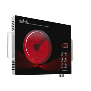 Prix usine Portable 1 brûleur étanche cuisinière infrarouge sans rayonnement cuisinière électrique en céramique
