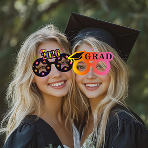 DAMAI <b>Graduation</b> Season Photo Props Gradient Color Photo Booth Glasses Perfect for Grad Ceremony Group Festive Party Supplies - Product Image 2