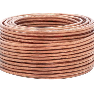 Vente en gros de 25 <span class=keywords><strong>pieds</strong></span> de calibre 20 AWG pur et cuivre étamé câble parallèle transparent plat clair double câble de haut-parleur petit rouleau - Product Image 4