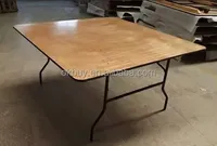 Table de réception ronde moderne en gros, structure en contreplaqué et métal, usine OEM pour banquets extérieurs et projets commerciaux