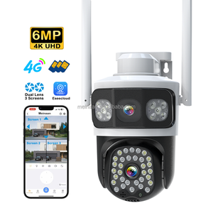 كاميرا مراقبة فيديو ctv PTZ لاسلكية 6MP 3 4G كاميرا مراقبة فيديو ctv PTZ خارجية 4K عدسة مزدوجة 4G كاميرا أمان لبطاقة Sim - Product Image 1