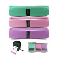 Heavy Duty Ejercicio Power Tela de algodón Pull Up Assist Bandas largas para la cadera Banda de resistencia personalizada larga