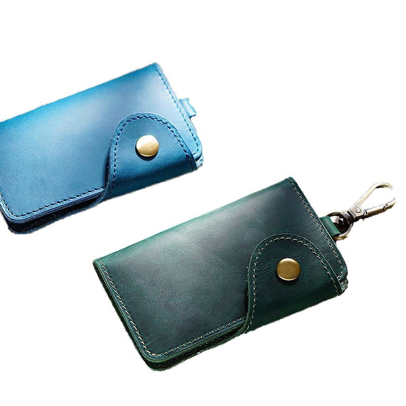 Vintage Full Grain Leather Famous Key Pouch Cow Leather Key Holder