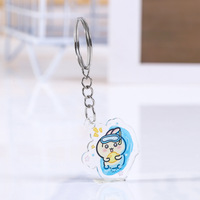 Porte-clés acrylique personnalisé pour bricolage avec support de personnage d'opéra de dessin animé photo au laser Présentoir unique pour porte-clés personnalisé