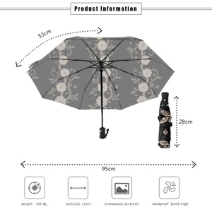 Paraguas Plegable de Doble Capa con Protección UV Completa, Compacto, para Sol y Lluvia, para Exteriores - Product Image 5