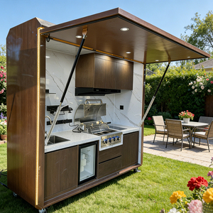 Cocina Exterior Inteligente Eléctrica de Acero Inoxidable con Mini Refrigerador de Vidrio y Luz LED - Product Image 6