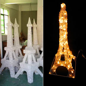 โคมไฟ LED อะคริลิคสำหรับตกแต่งใน3D ไฟรูปหอไอเฟลสำหรับเทศกาลคริสต์มาสโคมไฟรูปทรงสวนกลางแจ้ง - Product Image 1