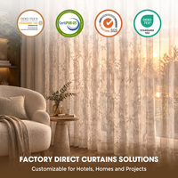 Voilage transparent effet dégradé, panneau de voile léger et aérien pour la décoration des fenêtres des halls d'hôtel, de réceptions et de salons, personnalisable OEM ODM