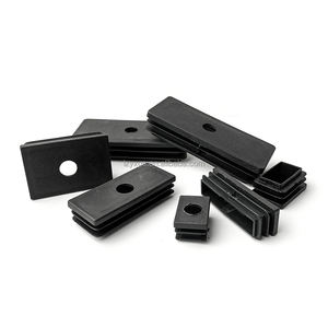 Reutilizável Anti-Slip Tubo Quadrado Tubo de Plástico Plug com Buraco Redondo Cap Stopper End Cap Mesa e Cadeira Foot Pads - Product Image 3