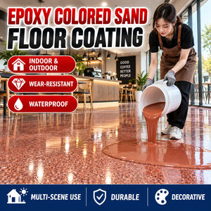 Revêtement de sol époxy liquide durable pour décoration intérieure, couche de finition en sable coloré époxy résistant aux rayures, disponible en OEM - Product Image 2