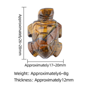 Neuer Modischer Schildkrötenförmiger Kristall-Edelstein-Anhänger 7 Chakra Kette Schlüsselanhänger Handwerk Unisex Schmuck Party Taschendekoration Geschenk - Product Image 2