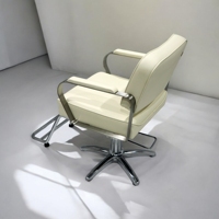 [ECCLIM] DANIEL EC-003 Chaise de Barbier Commerciale en Acier Inoxydable pour Salon de Coiffure KR, Authentique, Moderne, Toutes Saisons