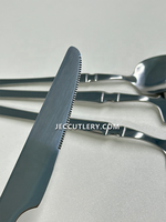 Ensemble de couverts modernes et simples en acier inoxydable pour table à manger – Fourchette, couteau, cuillère – Vaisselle réutilisable en gros – Vaisselle chinoise