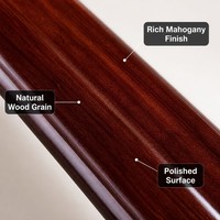 Moulures décoratives en bois massif, 4 profils, finition acajou, décoration murale, cadre de porte, taille personnalisée