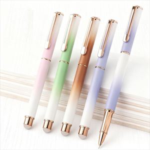 Custom Logo High Quality 1.0mm <b>Erasable</b> Business Gift Classic Design Rainbow Color Metal Fountain <b>Pen</b> Promotional Ballpoint <b>Pens</b> - Product Image 1