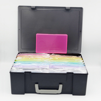 Caja de almacenamiento multifuncional, organizador portátil para fotos, tarjeta magnética, grande y a la moda