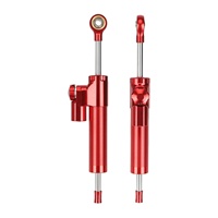 Amortisseur rouge + kit de support noir, stabilisateur, amortisseur de direction avec fixation rouge pour Kukirin G3 Pro 2024/Ausom Gallop