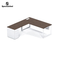 Ensemble bureau et chaise de direction SpaceUnited avec pieds modernes, mobilier de bureau pour poste de travail