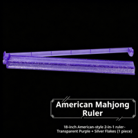 4 pièces : Rangées de Mahjong en acrylique avec poussoirs, dorées à paillettes, en cristal, cadeau de luxe, règle de rangement et poussoir deux-en-un pour tuiles de Mahjong