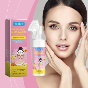 OUHOE acido Kojic curcuma Mousse detergente con glicerina idrata e blocca la temperatura dell'acqua chiara detergente in schiuma per la pelle - Product Image 2