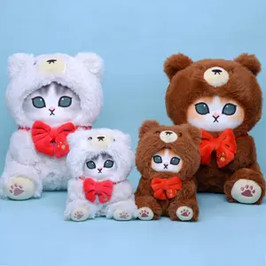 Wholesale Cartoon Mofusand Shark Cat & Teddy Bear Stuffed Plush Animal Doll Kids Sleeping Toy Good Animated Gift for Kids