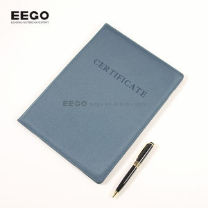 Personnalisé Bleu Couleur A4 Pu Cuir Naissance Relié Dossiers Portefeuille Graduation École Certificat <span class=keywords><strong>Diplôme</strong></span> Affichage Titulaire Couverture - Product Image 3