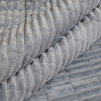 Housses de canapé d'hiver en peluche à rayures et carreaux de couleur unie, luxe léger pour salon, antidérapantes, avec bords roulés exquis