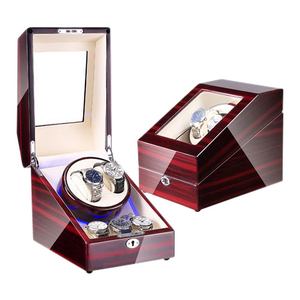 Commercio all'ingrosso di Lusso Pianoforte Lacca di Legno Watch Winder Box Per 2 + 3 Orologi Con Il Giapponese Mabuchi Motore - Product Image 1