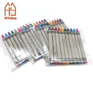 Non Toxic 10 Different Colors Children Drawing Wax Crayon 8.8CM Custom Brand Crayon De Couleur Profession Painting Silk Crayon