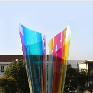 Rainbow Color Dichroic Covering For Home Decorative Self-adhesive Waterproof Glass Film Stained Transparent Window Tint