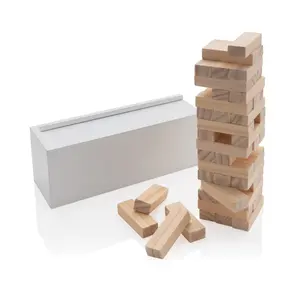Jeu de tour de blocs en bois à faire tomber, gadgets durables - Product Image 1