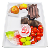 Boîte en papier rigide de luxe recyclable pour cupcakes floraux, bonbons d'anniversaire, cadeaux en forme de chiffres, avec pelliculage mat, gaufrage et logo personnalisé