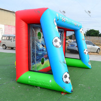 But de football gonflable personnalisé à thème football avec système de notation, qualité commerciale, pour événements sportifs, fêtes et locations